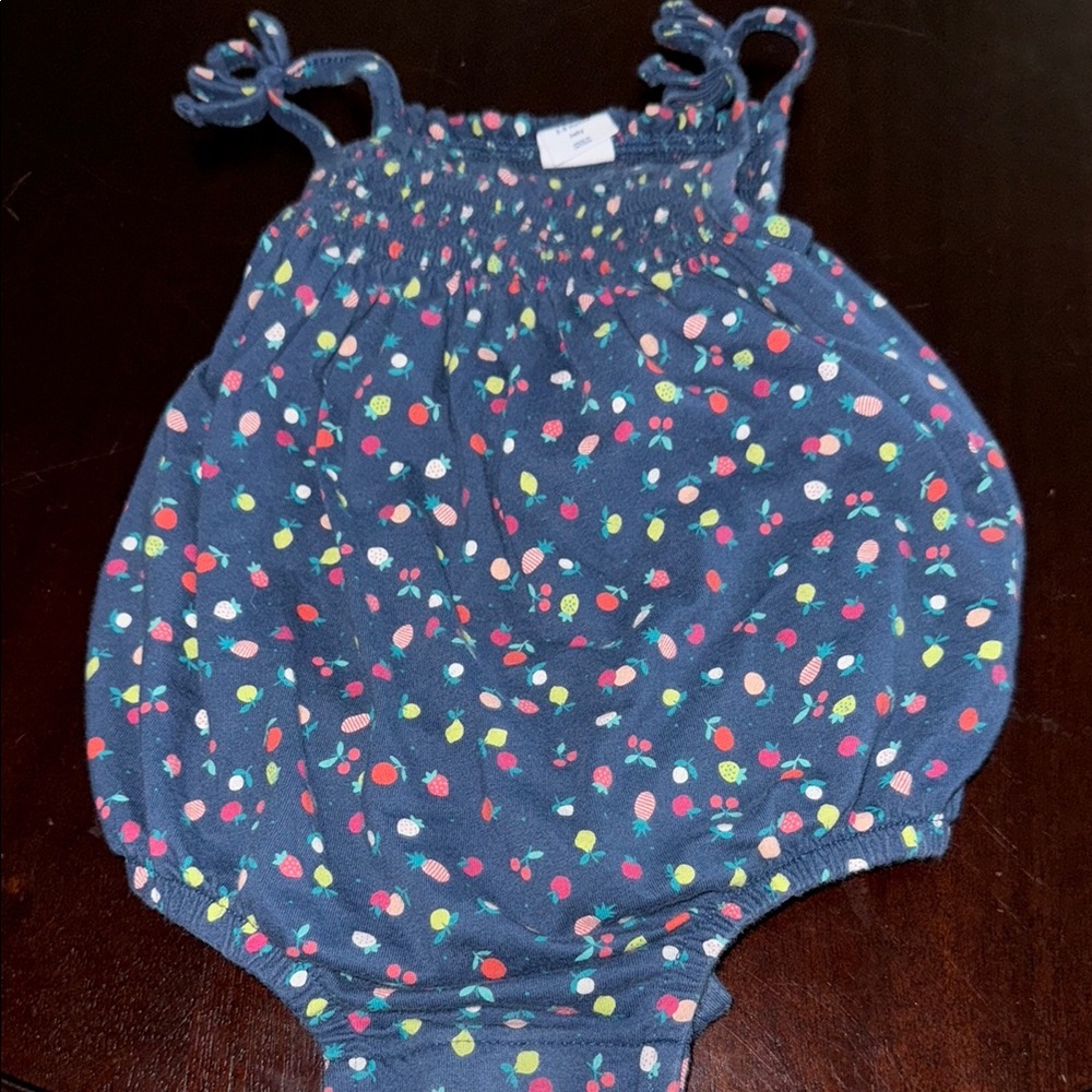 Colorful Baby Gap Romper with Fruit Print
